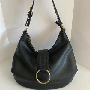 ANTHROPOLOGIE Medium BLACK Shoulder BOHO Purse Bag hobo
